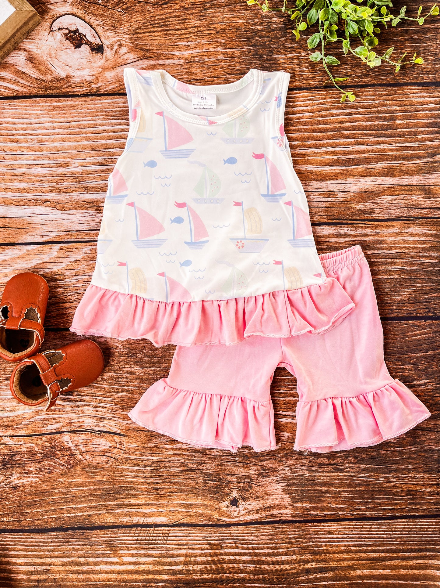 Pink Sailboat Set