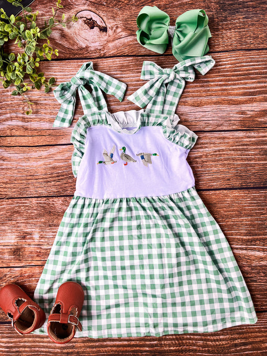 Duck Call Green Dress